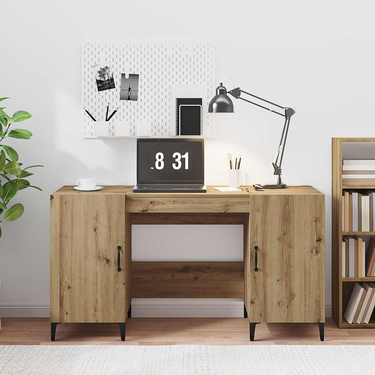 Bureau Ambachtelijk eiken 140 x 50 x 75 cm Bewerkt hout is nu te koop bij PeponiXL, paradijselijk wonen!