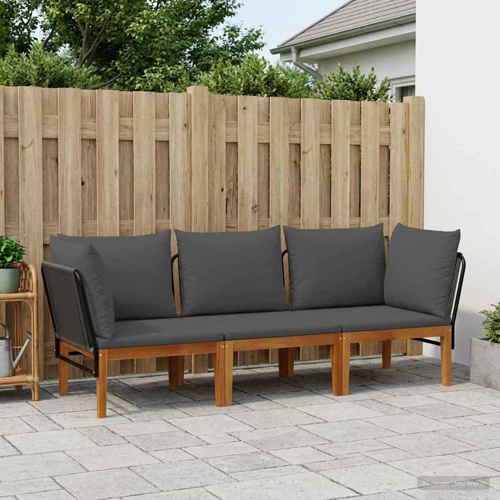 3 pcs Massief acaciahout & touw Naturel is nu te koop bij PeponiXL, paradijselijk wonen!