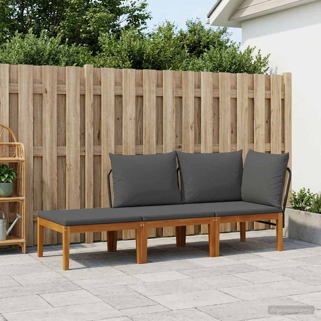 3 pcs Massief acaciahout & touw Naturel is nu te koop bij PeponiXL, paradijselijk wonen!