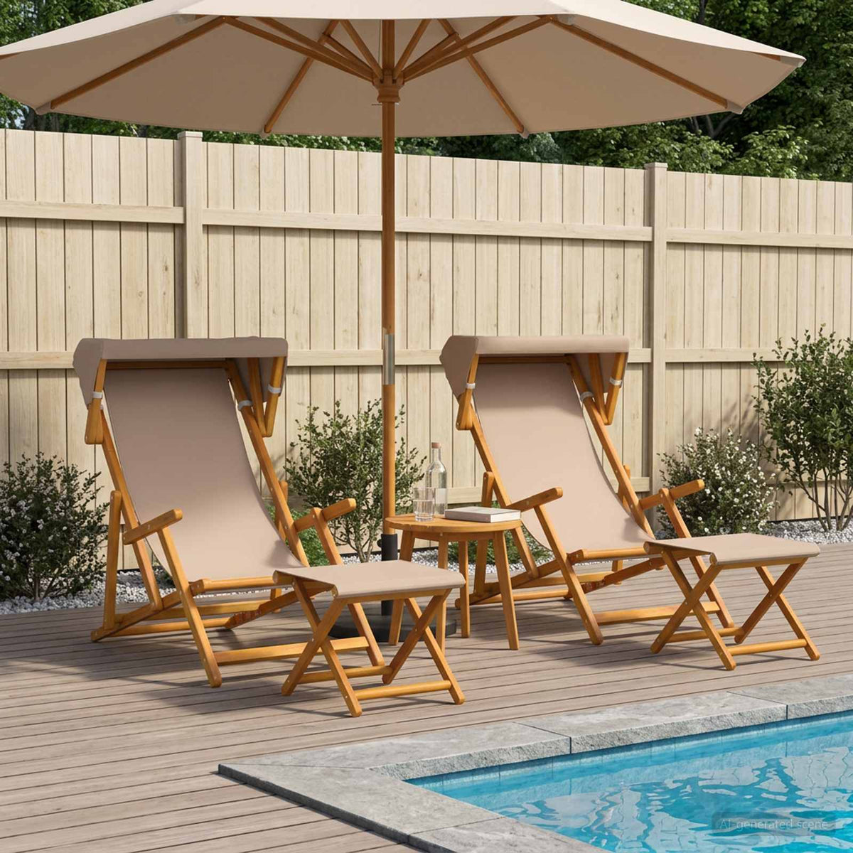 Ligstoel 4 st 3 Positie massief eucalyptushout Taupe is nu te koop bij PeponiXL, paradijselijk wonen!