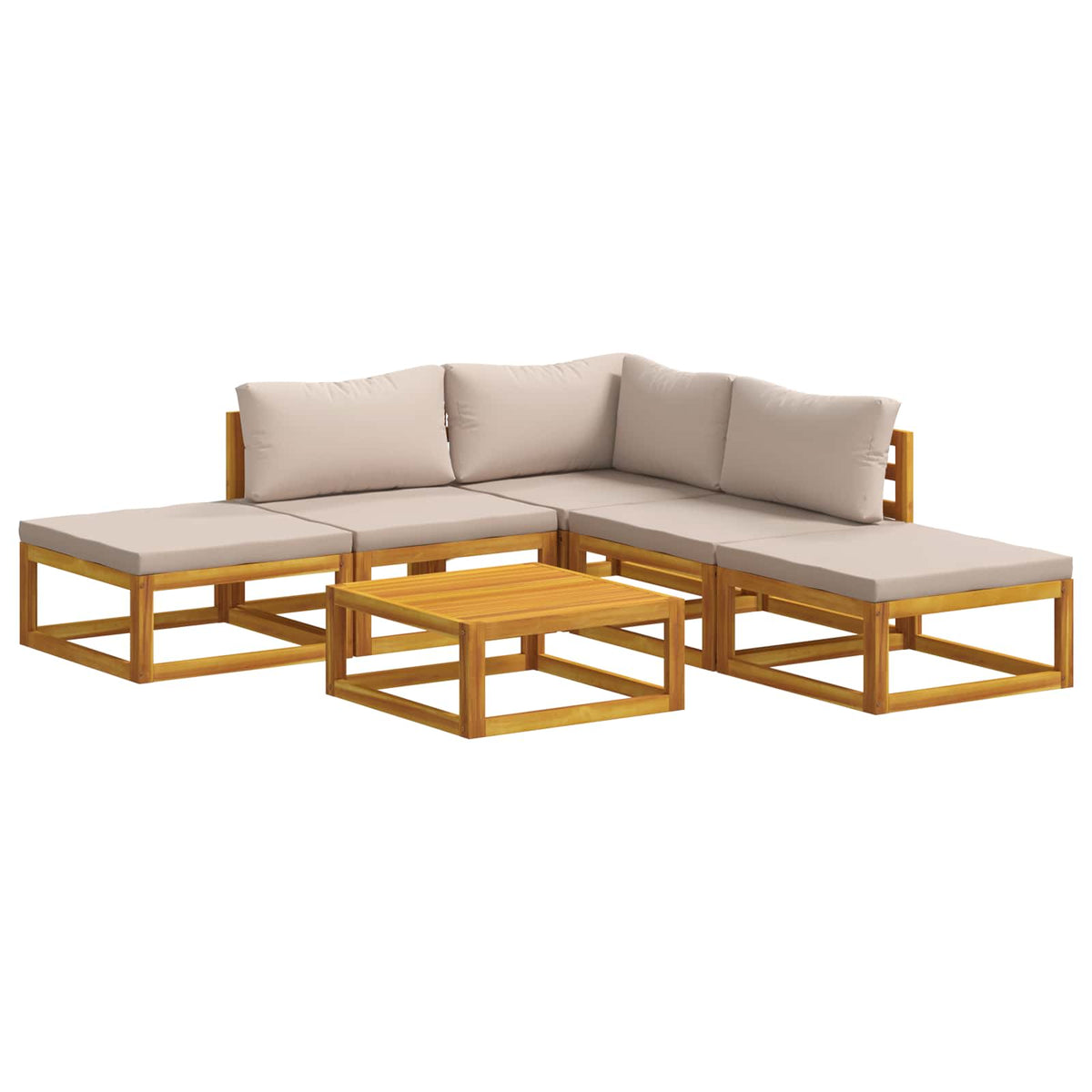 Bankstel 6 st Naturel Massief Acaciahout is nu te koop bij PeponiXL, paradijselijk wonen!