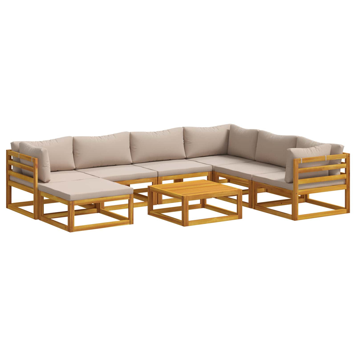Bankstel 8 st Naturel Massief Acaciahout is nu te koop bij PeponiXL, paradijselijk wonen!