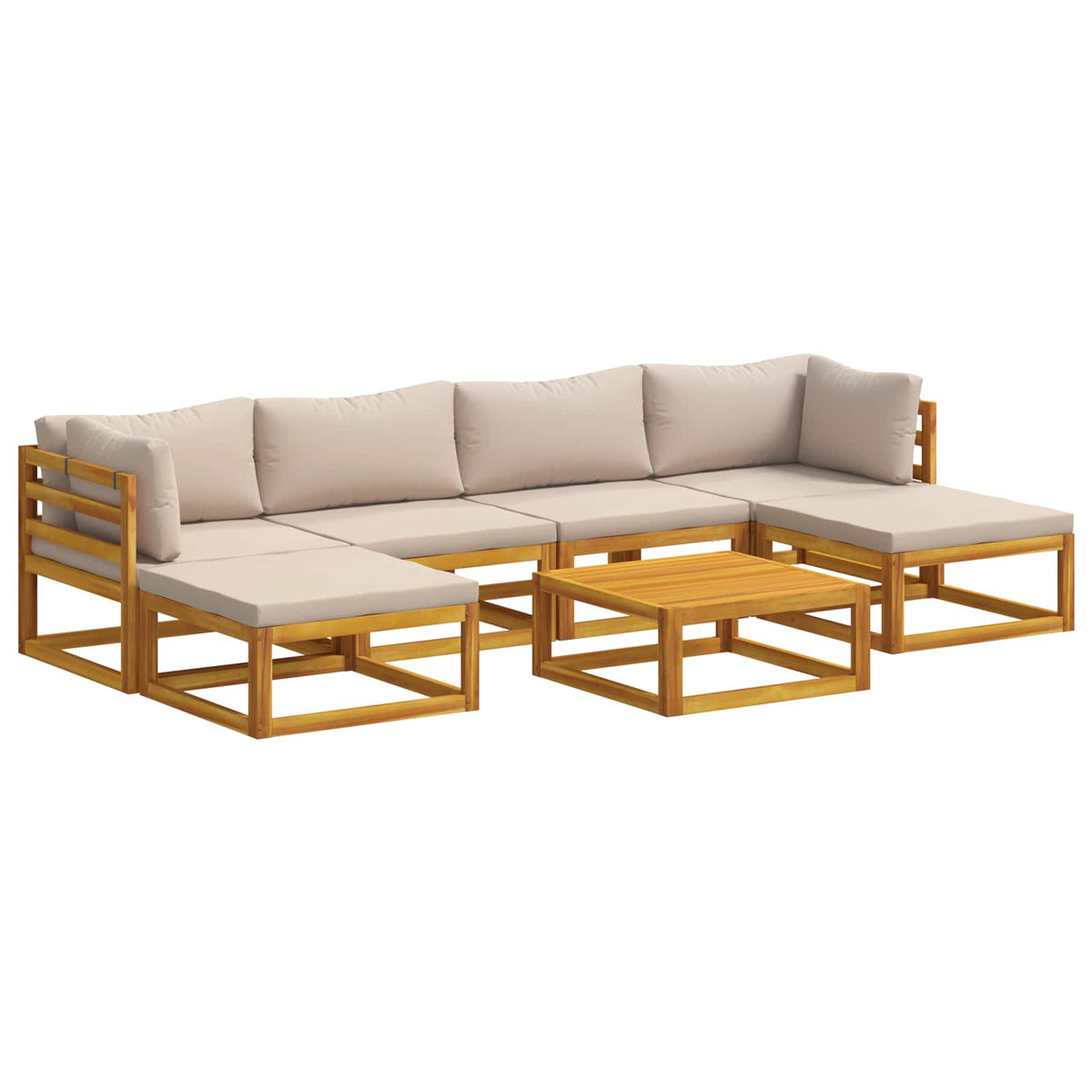 Bankstel 7 st Naturel Massief Acaciahout is nu te koop bij PeponiXL, paradijselijk wonen!