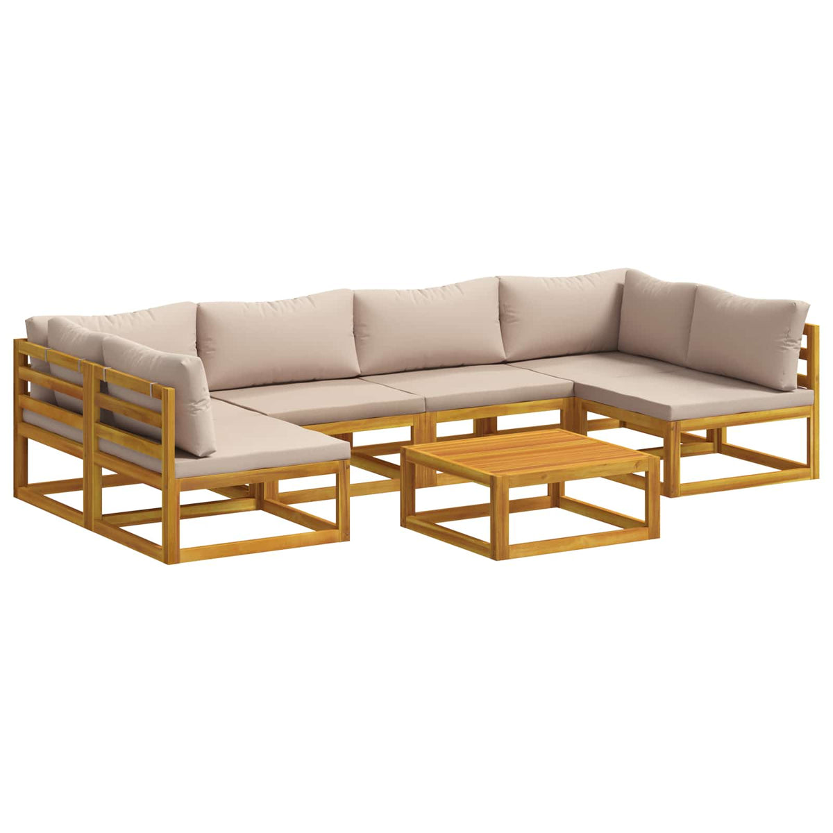 Bankstel 7 st Naturel Massief Acaciahout is nu te koop bij PeponiXL, paradijselijk wonen!