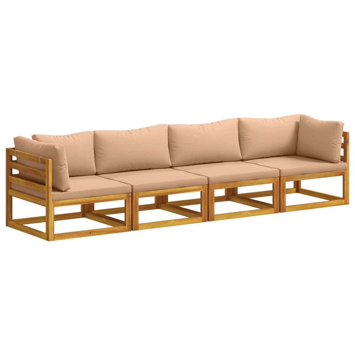 Bankstel 4 st Naturel Massief Acaciahout is nu te koop bij PeponiXL, paradijselijk wonen!