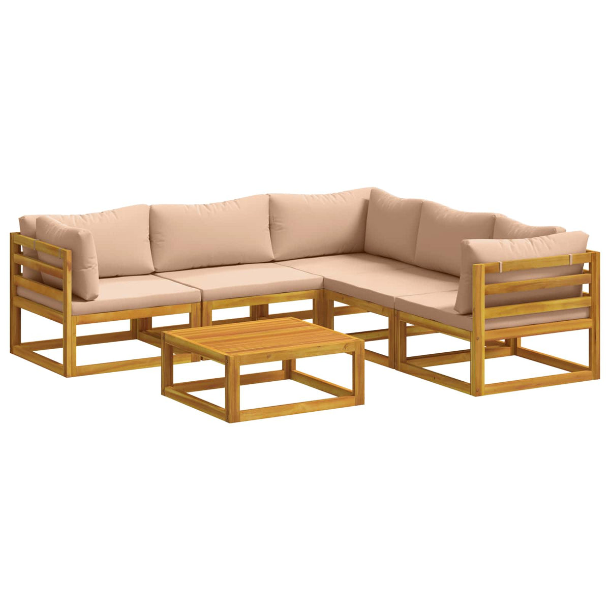 Bankstel 6 st Naturel Massief Acaciahout is nu te koop bij PeponiXL, paradijselijk wonen!