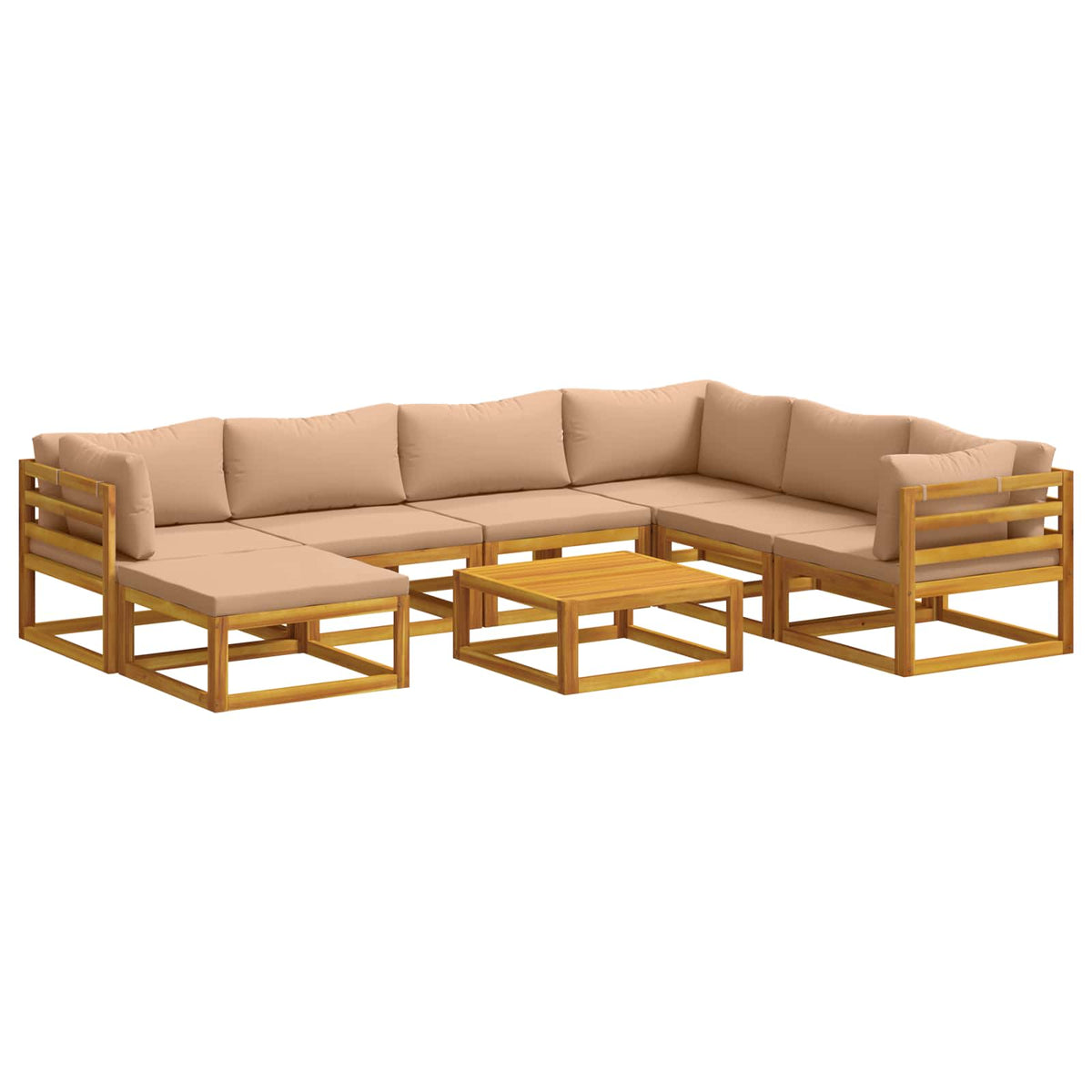 Bankstel 8 st Naturel Massief Acaciahout is nu te koop bij PeponiXL, paradijselijk wonen!
