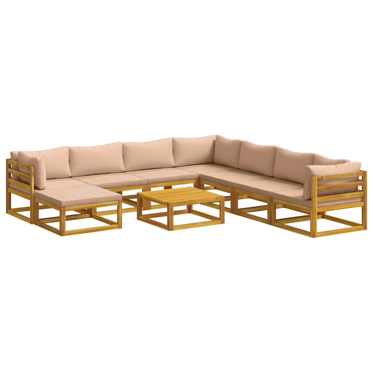 Bankstel 9 st Naturel Massief Acaciahout is nu te koop bij PeponiXL, paradijselijk wonen!
