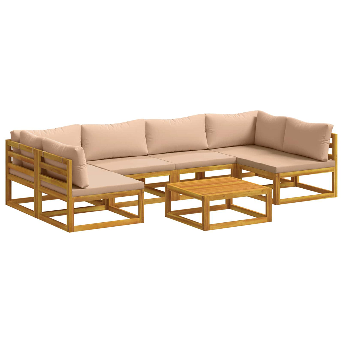Bankstel 7 st Naturel Massief Acaciahout is nu te koop bij PeponiXL, paradijselijk wonen!