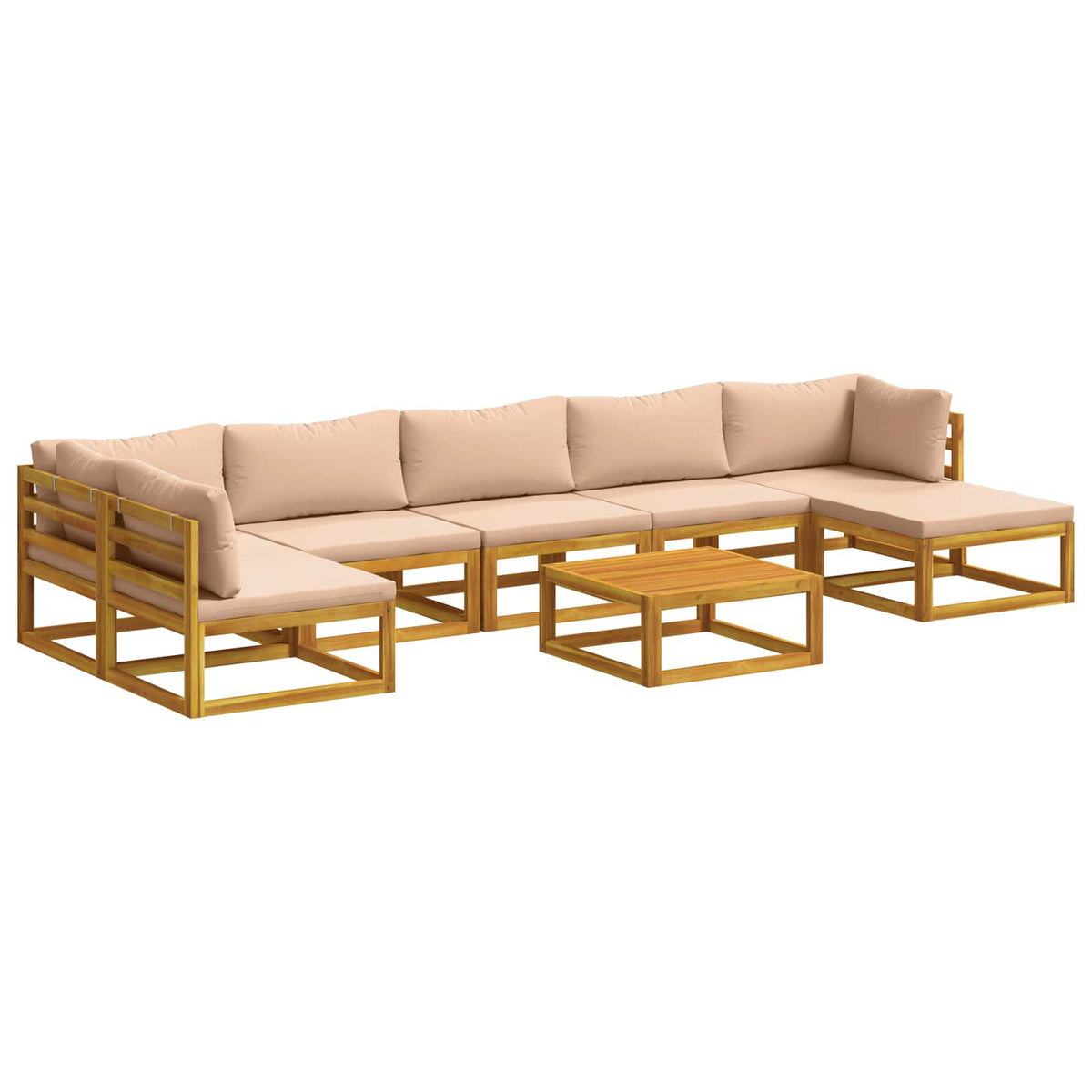 Bankstel 8 st Naturel Massief Acaciahout is nu te koop bij PeponiXL, paradijselijk wonen!