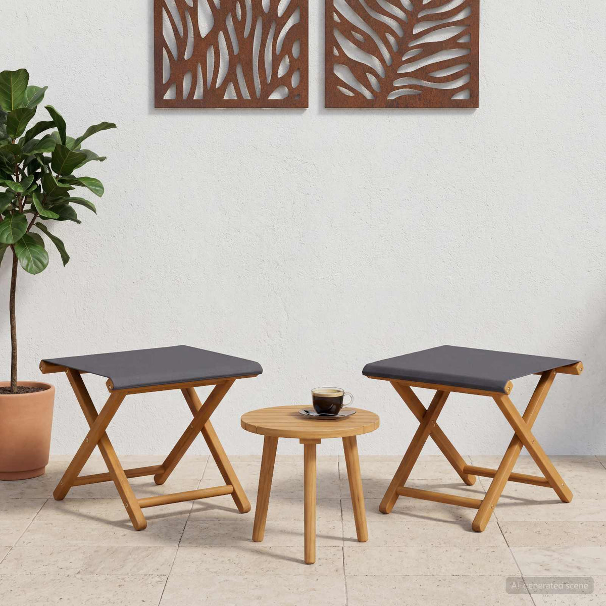 Ligstoel 2 pcs massief eucalyptushout Grijs is nu te koop bij PeponiXL, paradijselijk wonen!