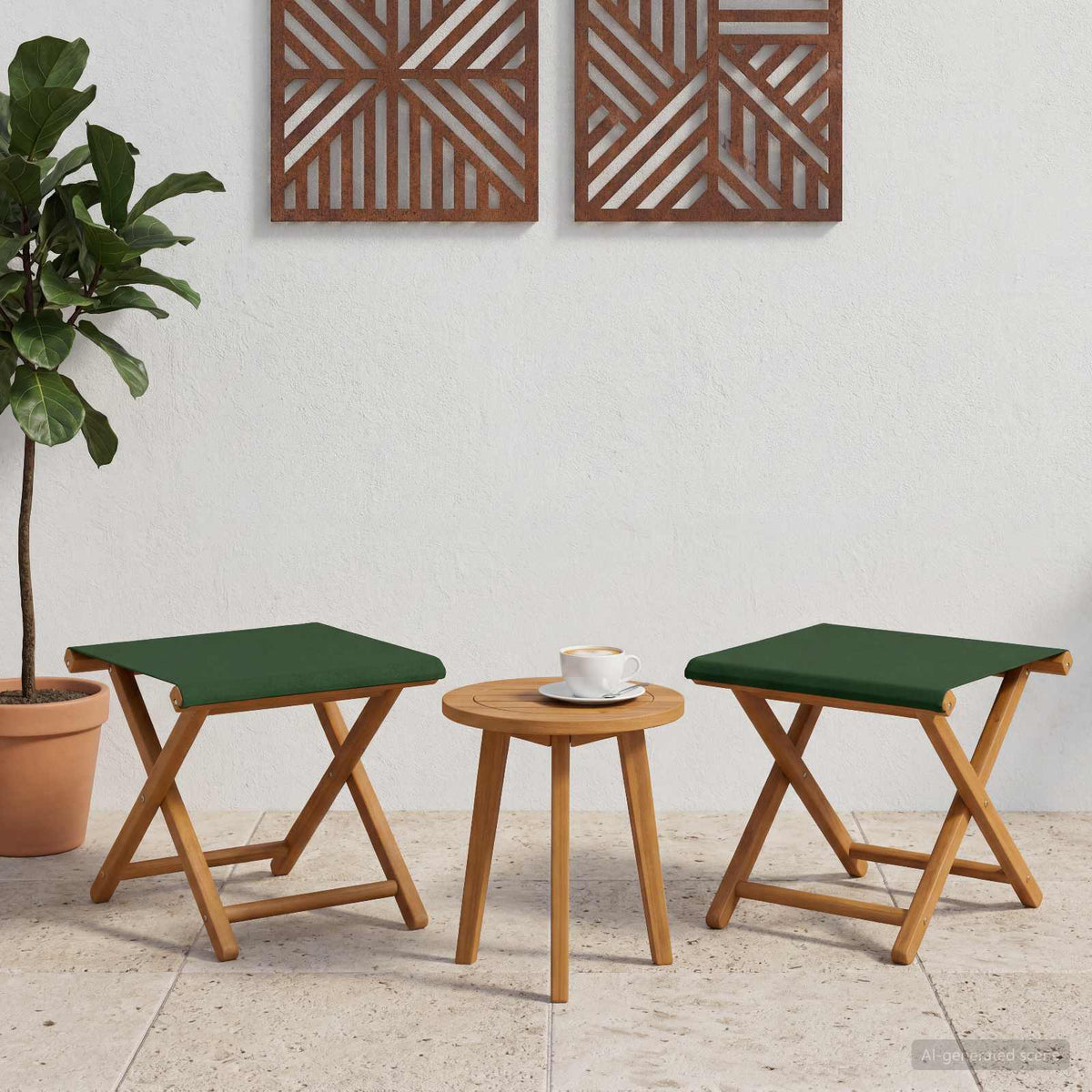 Ligstoel 2 pcs massief eucalyptushout Groen is nu te koop bij PeponiXL, paradijselijk wonen!