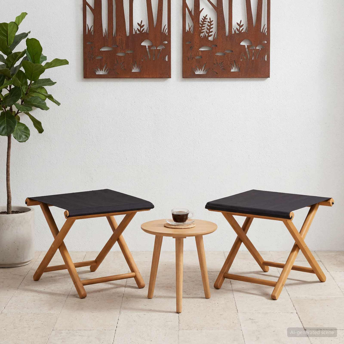 Ligstoel 2 pcs massief eucalyptushout Zwart is nu te koop bij PeponiXL, paradijselijk wonen!