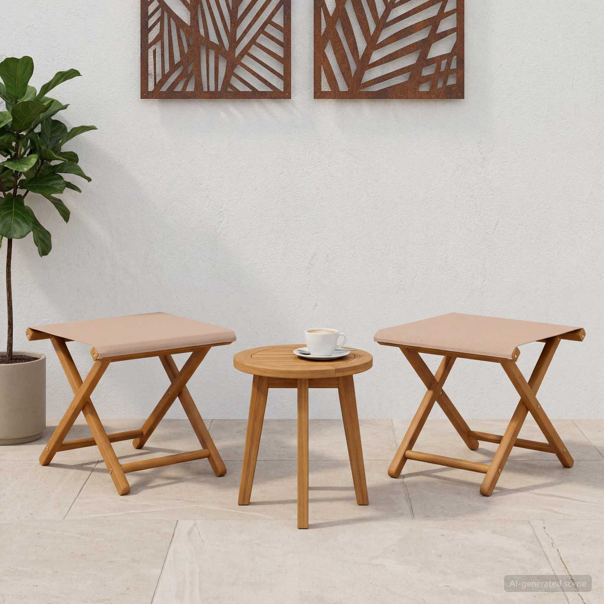 Ligstoel 2 st massief eucalyptushout Taupe is nu te koop bij PeponiXL, paradijselijk wonen!