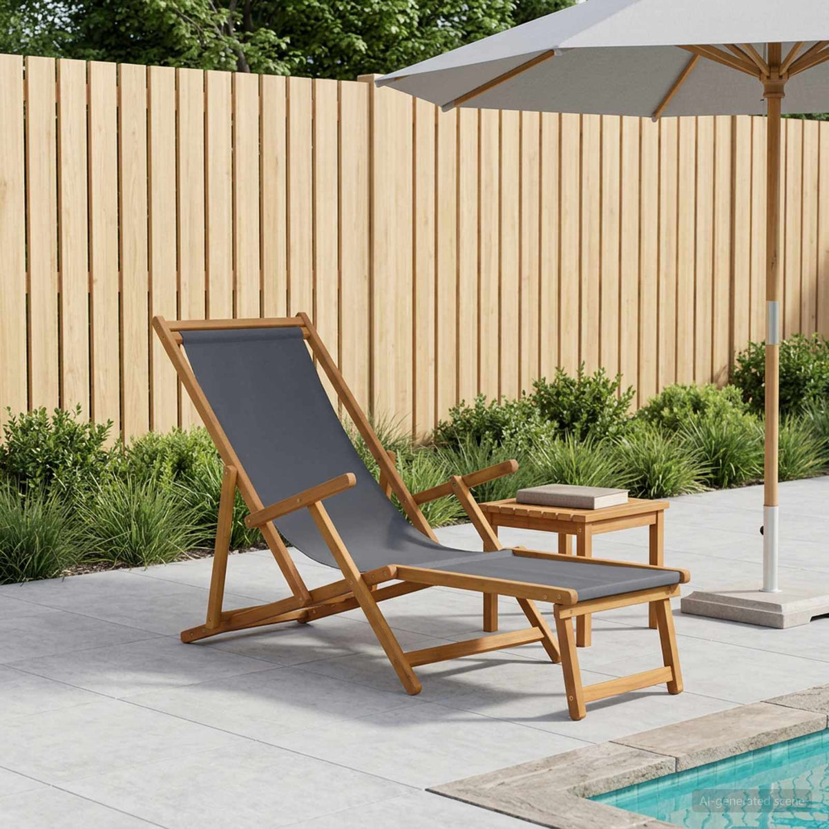 Opvouwbare zonnebed 3 Positie Massief Eucalyptus Hout Grijs is nu te koop bij PeponiXL, paradijselijk wonen!