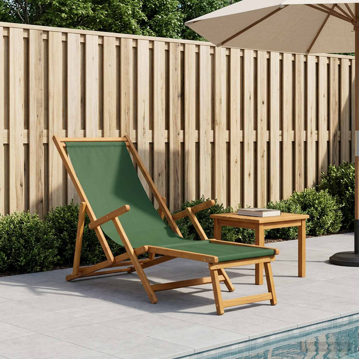 Opvouwbare zonnebed 3 Positie Massief Eucalyptus Hout Groen is nu te koop bij PeponiXL, paradijselijk wonen!
