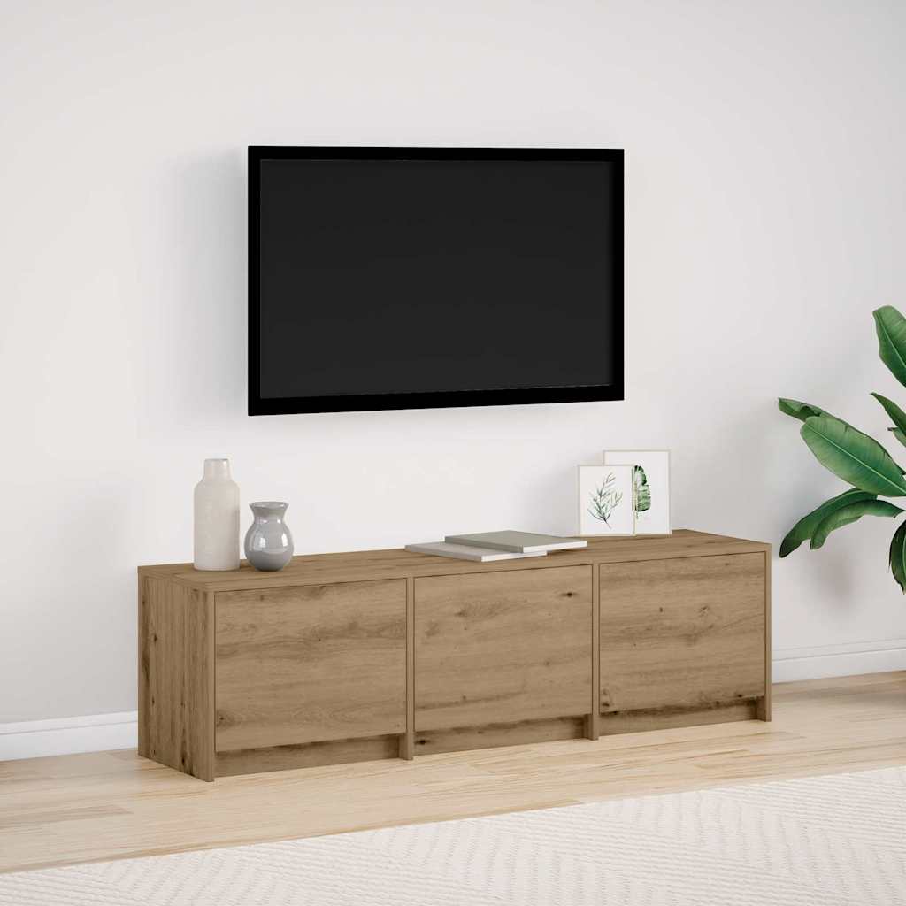 TV-kast met LED met lade Ambachtelijk eiken 140 x 34 x 40 cm is nu te koop bij PeponiXL, paradijselijk wonen!