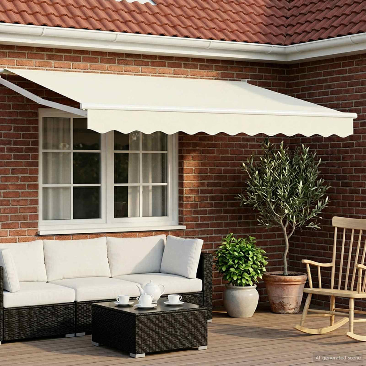 Elektrisch Uittrekbaar Zonnescherm Crème 2,5 x 2 m is nu te koop bij PeponiXL, paradijselijk wonen!