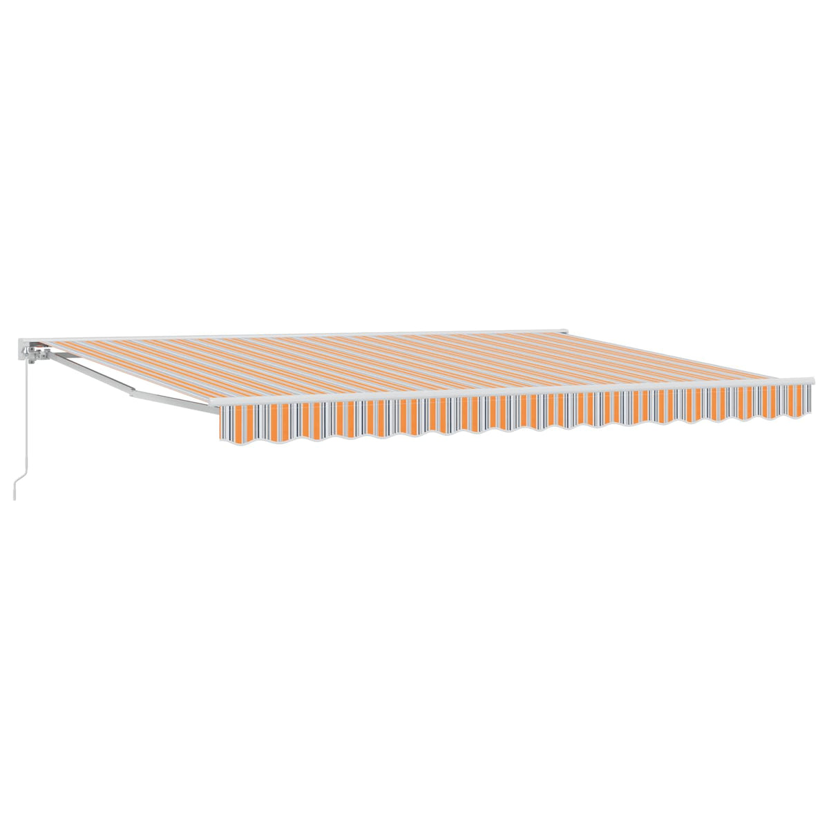 Handmatig uitschuifbare luifel Oranje, Grijs, Blauw, Wit is nu te koop bij PeponiXL, paradijselijk wonen!