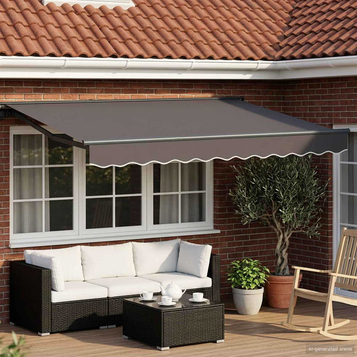 Elektrisch Uittrekbaar Zonnescherm Antraciet 2,5 x 2 m is nu te koop bij PeponiXL, paradijselijk wonen!