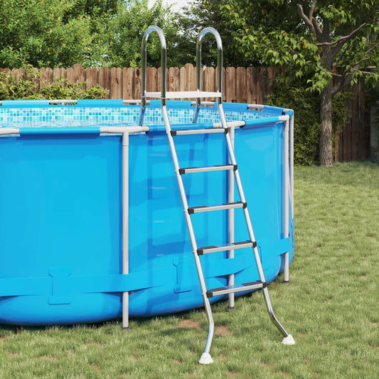 Ladder voor bovengronds zwembad 224 x 175 cm 5-traps is nu te koop bij PeponiXL, paradijselijk wonen!