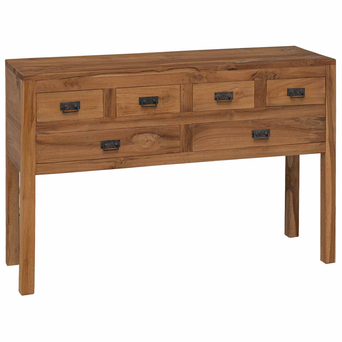 Dressoir Naturel 110 x 35 x 75,5 cm Massief Teakhout is nu te koop bij PeponiXL, paradijselijk wonen!