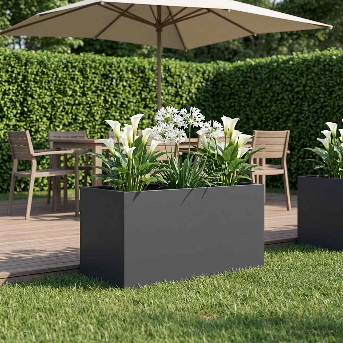 Plantenbak Antraciet 80 x 50 x 50 cm Koudgewalst staal is nu te koop bij PeponiXL, paradijselijk wonen!