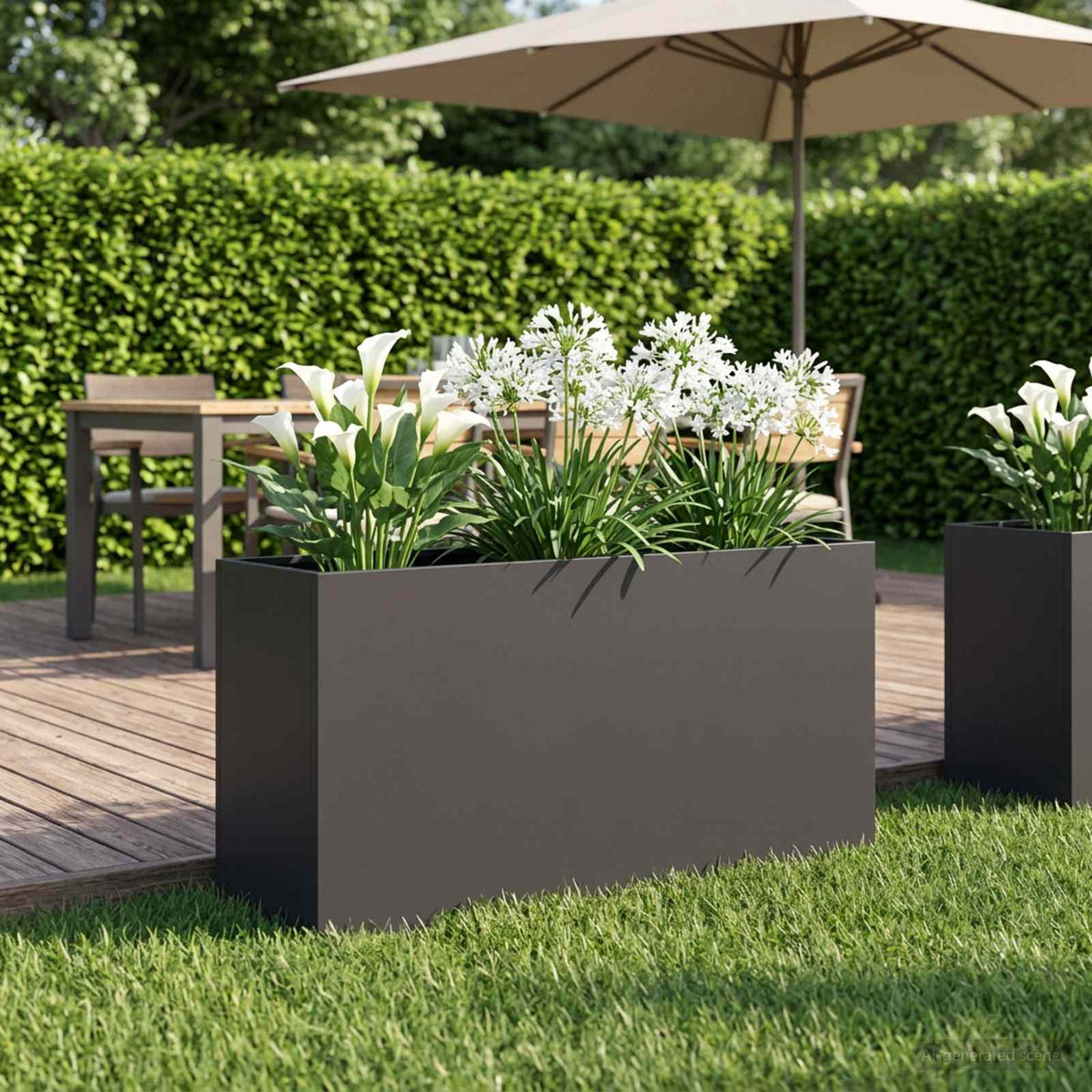 Plantenbak Zwart 100 x 30 x 50 cm Koudgewalst staal is nu te koop bij PeponiXL, paradijselijk wonen!