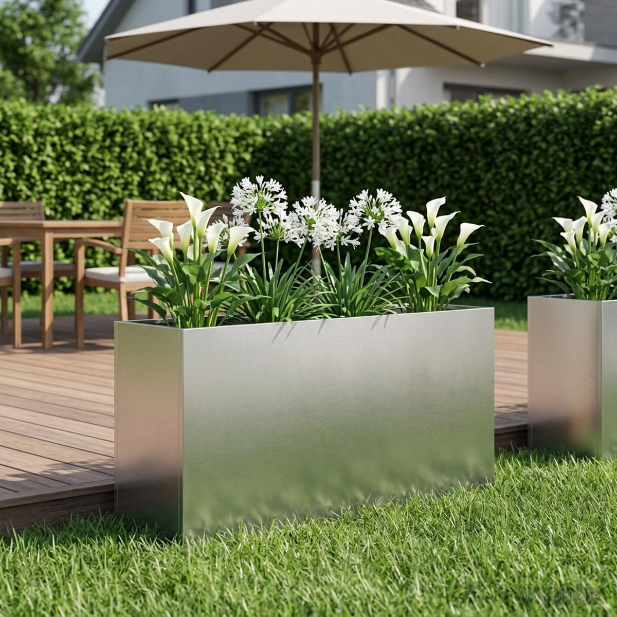 Plantenbak zilver 100 x 30 x 50 cm Roestvrij staal is nu te koop bij PeponiXL, paradijselijk wonen!