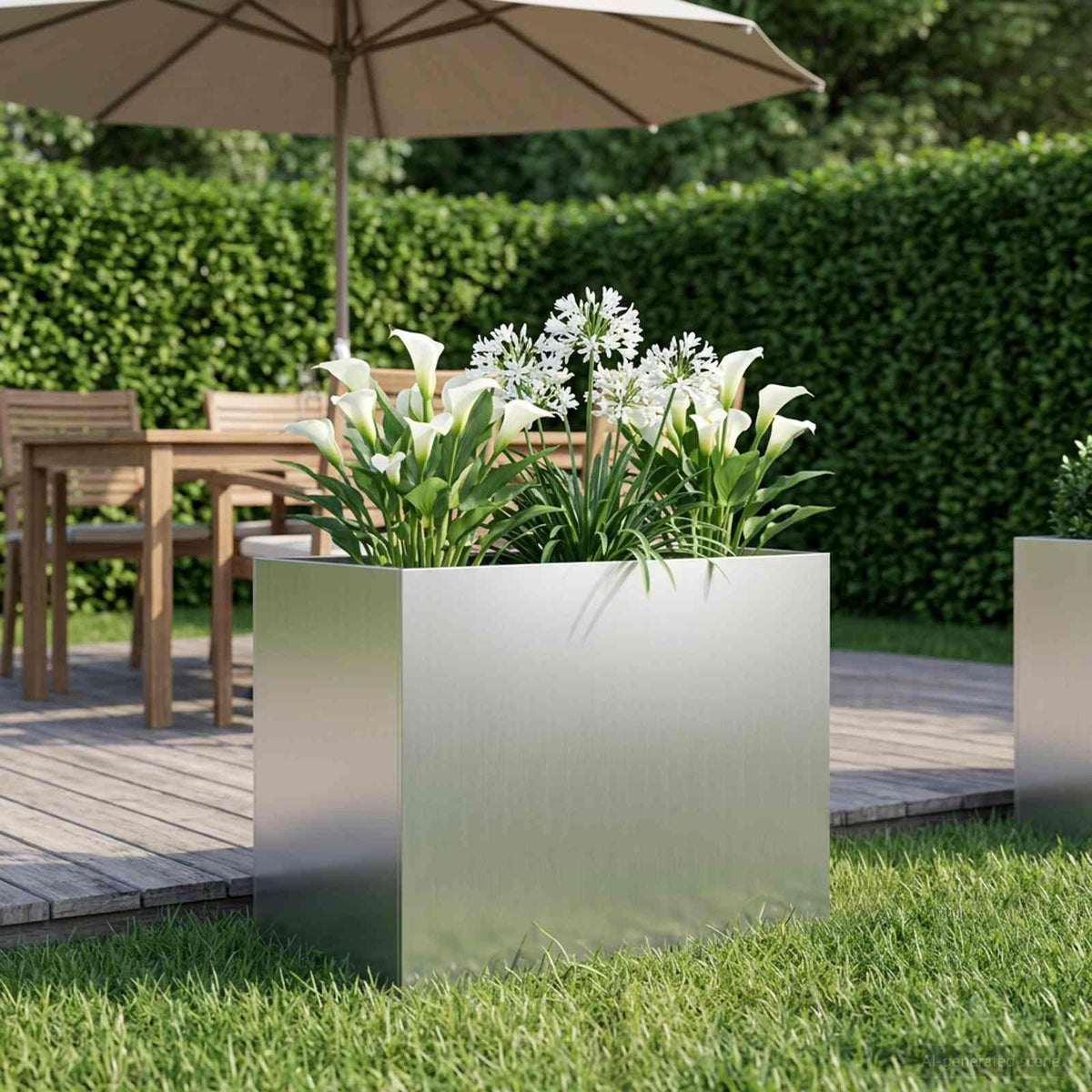 Plantenbak zilver 60 x 40 x 50 cm Gegalvaniseerd staal is nu te koop bij PeponiXL, paradijselijk wonen!