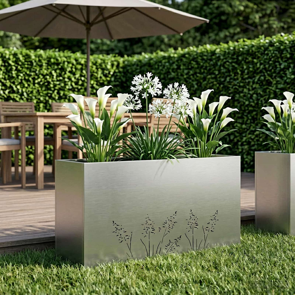 Plantenbak zilver 100 x 20 x 49 cm Roestvrij staal is nu te koop bij PeponiXL, paradijselijk wonen!