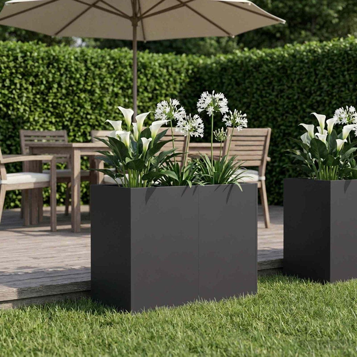 Plantenbak Zwart 80 x 40 x 60 cm Koudgewalst staal is nu te koop bij PeponiXL, paradijselijk wonen!