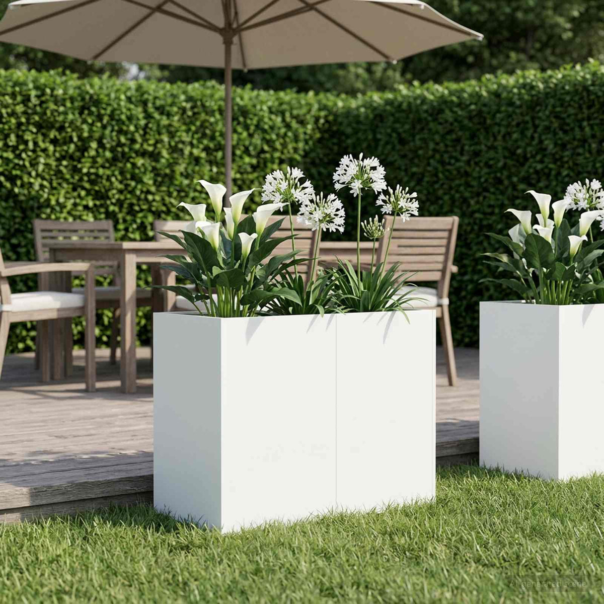 Plantenbak Wit 80 x 40 x 60 cm Koudgewalst staal is nu te koop bij PeponiXL, paradijselijk wonen!