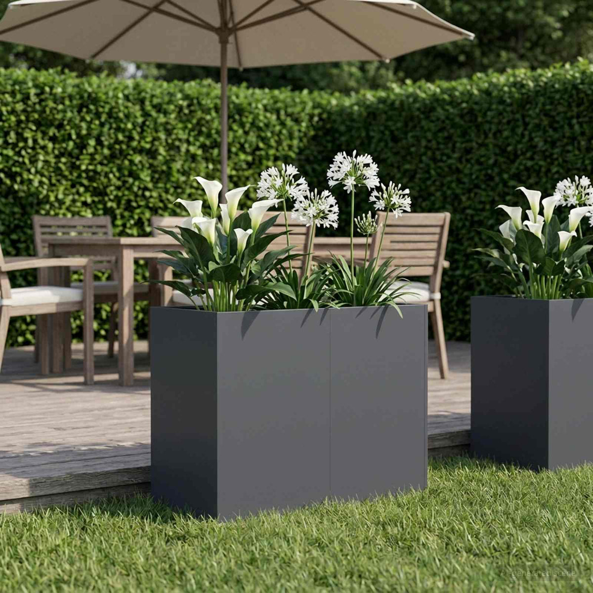 Plantenbak Antraciet 80 x 40 x 60 cm Koudgewalst staal is nu te koop bij PeponiXL, paradijselijk wonen!
