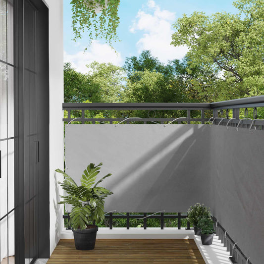 vidaXL Balkon Scherm 100 x 300 cm Oxford Stof Rechthoekig Lichtgrijs