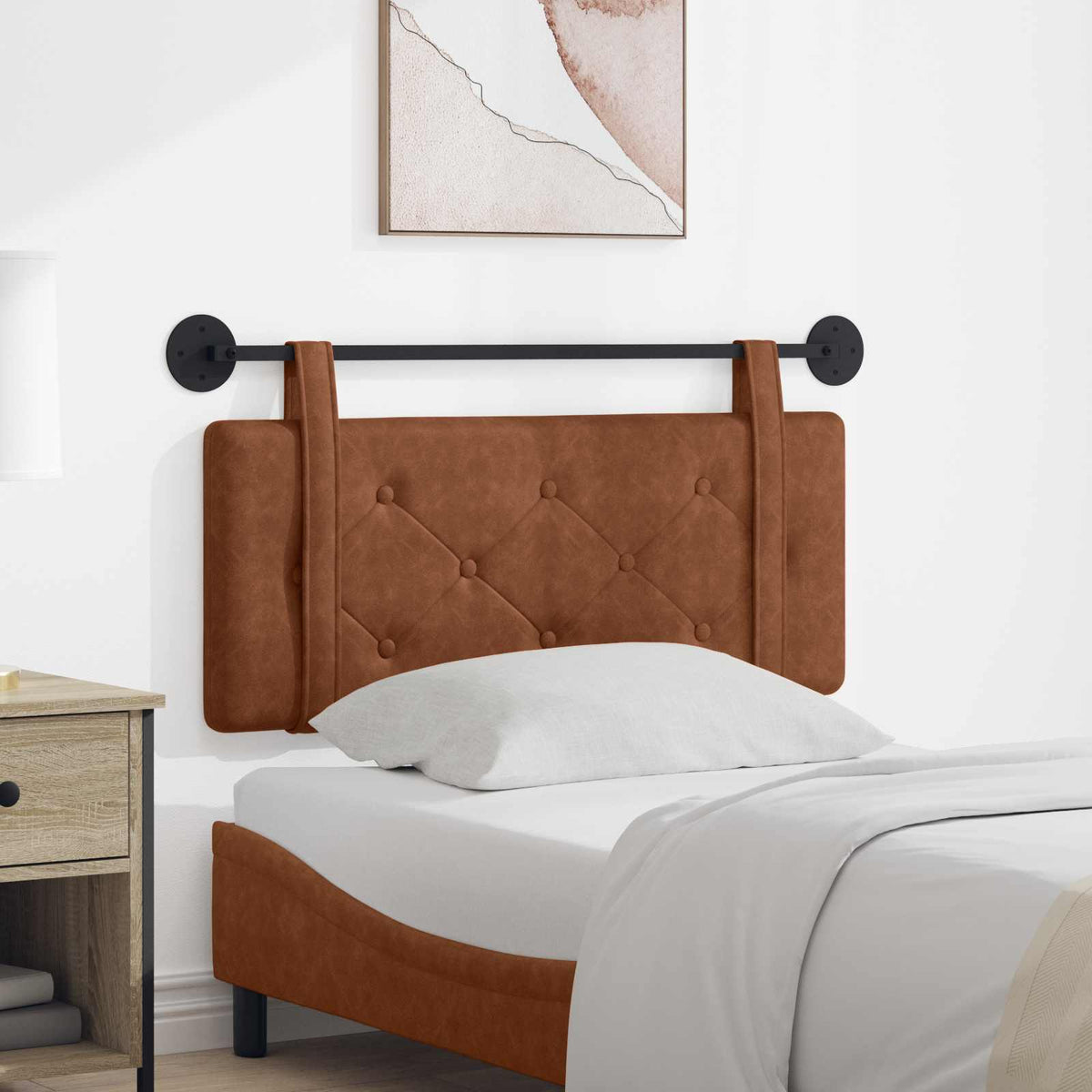 Hangend hoofdbord Bruin Antiek PU is nu te koop bij PeponiXL, paradijselijk wonen!