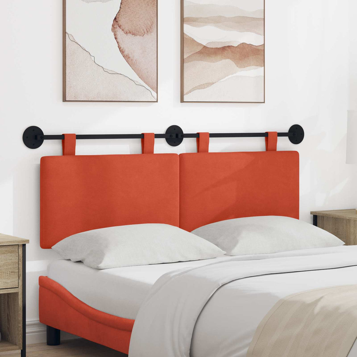 Hangend hoofdbord Rood-oranje Katoen Stof is nu te koop bij PeponiXL, paradijselijk wonen!