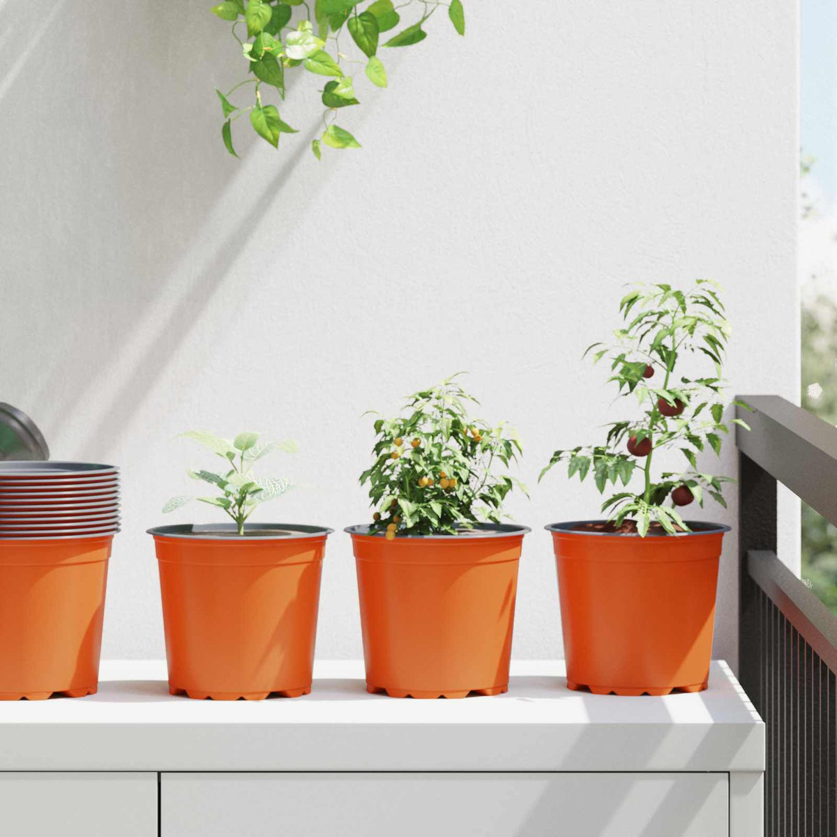 Bloempot 100 pcs Terracotta Ø 15 x 13 cm Kunststof is nu te koop bij PeponiXL, paradijselijk wonen!