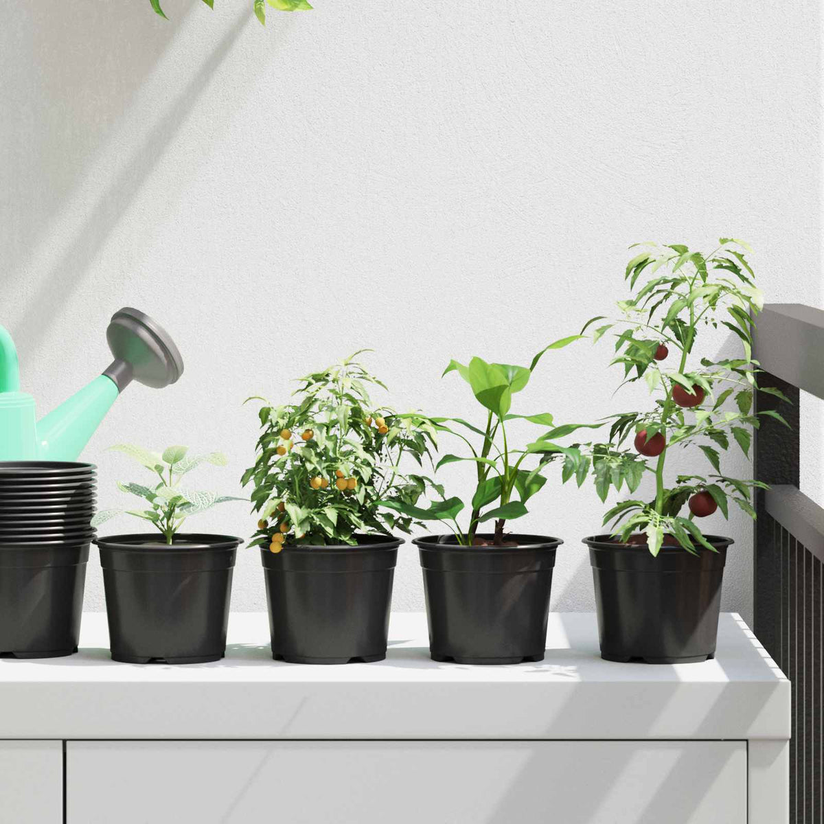 Ronde Bloempot 100 pcs Zwart Ø 10 x 8 cm Kunststof is nu te koop bij PeponiXL, paradijselijk wonen!