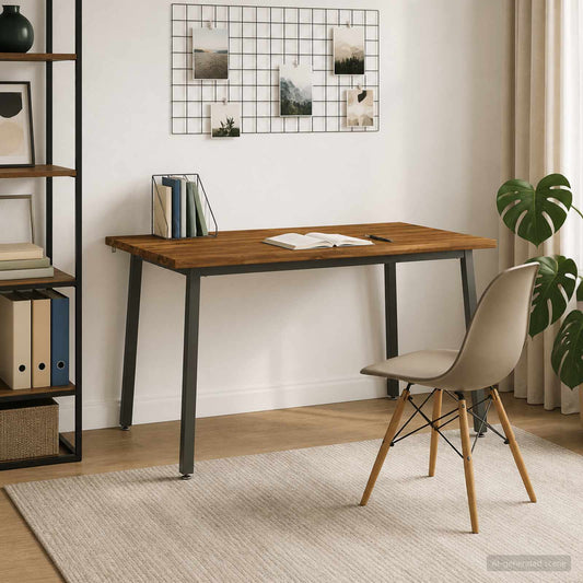 vidaXL 140 x 80 x 75 cm Massief Acaciahout Natuurlijk en Koffie