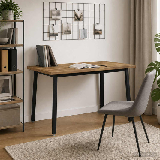 120 x 80 x 75 cm Massief Acaciahout Wit en zwart Rechthoekig is nu te koop bij PeponiXL, paradijselijk wonen!