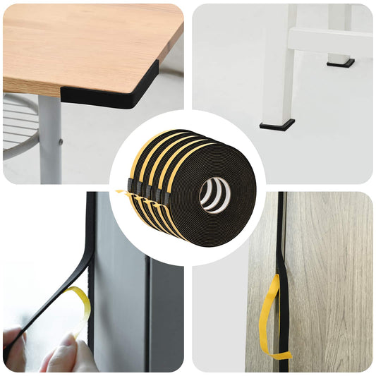 Zelfklevende schuimtape 5 pcs Zwart 10mm x 10m CR Schuim is nu te koop bij PeponiXL, paradijselijk wonen!