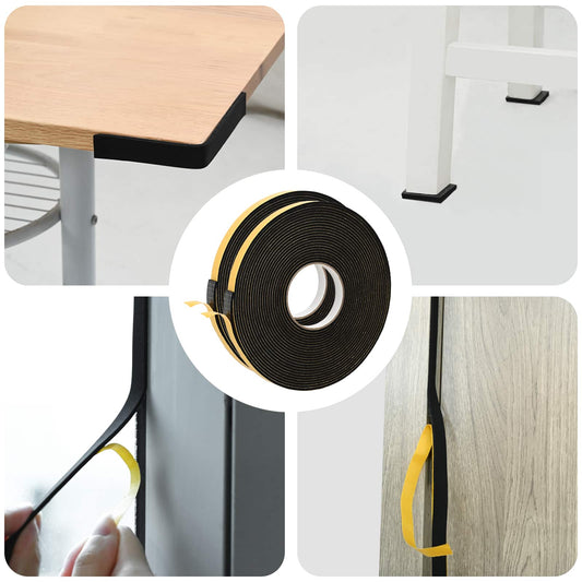 Zelfklevende schuimtape 2 pcs Zwart 10mm x 10m CR Schuim is nu te koop bij PeponiXL, paradijselijk wonen!