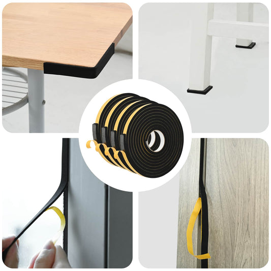 Zelfklevende schuimtape 4 pcs Zwart 20mm x 5m CR Schuim is nu te koop bij PeponiXL, paradijselijk wonen!