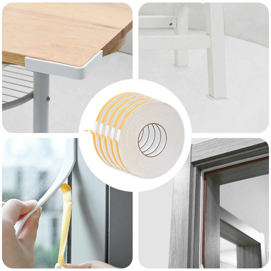 Zelfklevende schuimtape 5 pcs Wit 10mm x 10m CR Schuim is nu te koop bij PeponiXL, paradijselijk wonen!