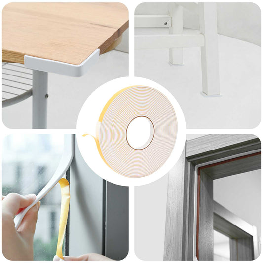 Zelfklevende schuimtape 10 pcs Wit 10mm x 10m CR Schuim is nu te koop bij PeponiXL, paradijselijk wonen!