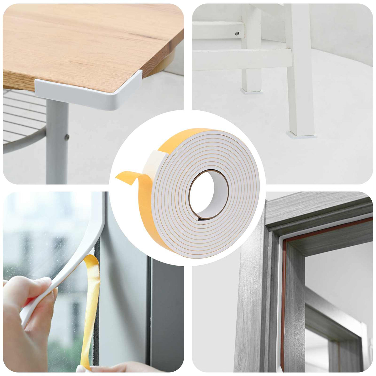 Zelfklevende schuimtape 10 pcs Wit 40mm x 5m CR Schuim is nu te koop bij PeponiXL, paradijselijk wonen!