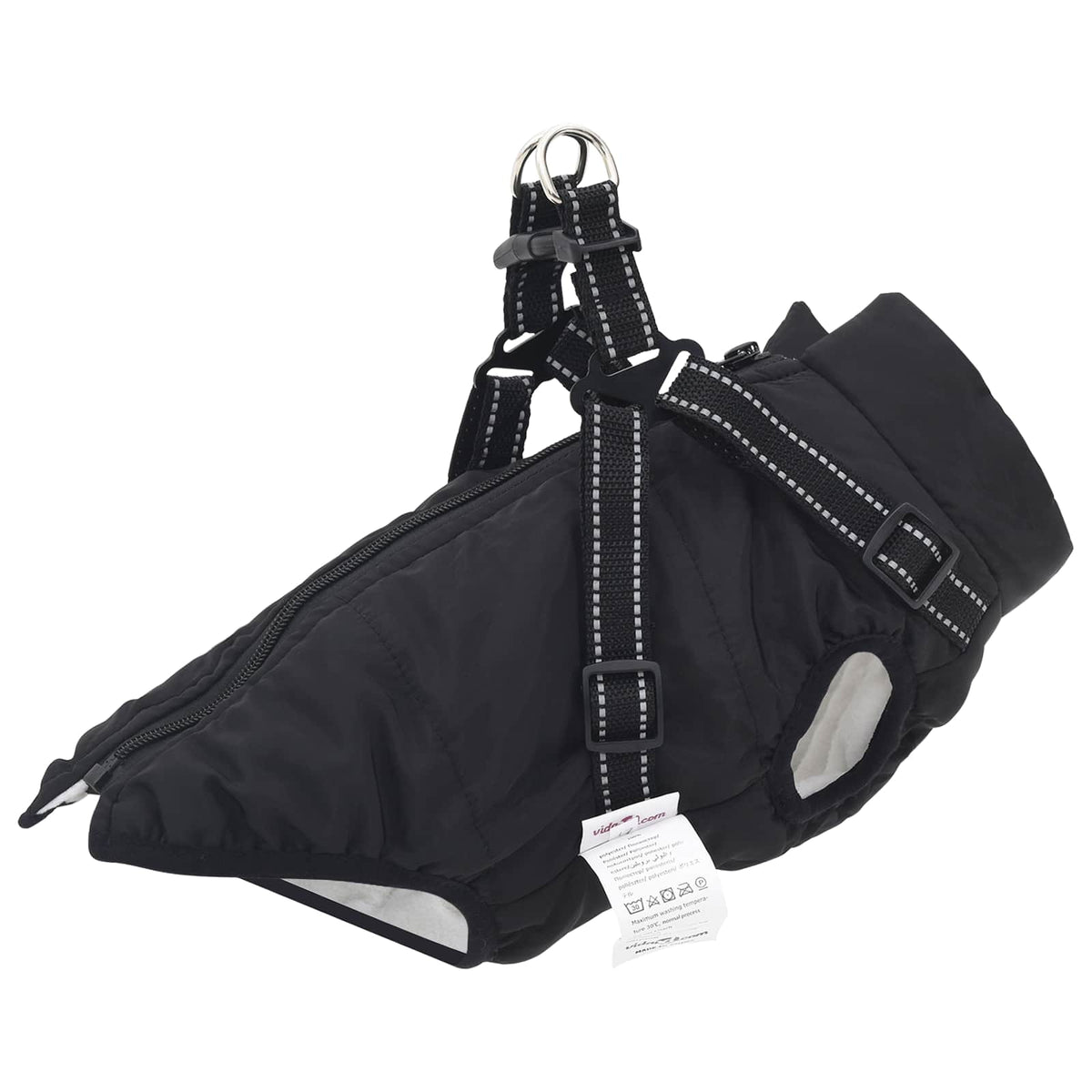 Hondenjas Zwart L24 Fleece en polyester is nu te koop bij PeponiXL, paradijselijk wonen!