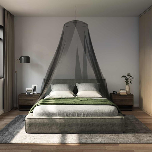 Klamboe voor bed 156 mesh Zwart ⌀56 x 220 cm Polyester is nu te koop bij PeponiXL, paradijselijk wonen!