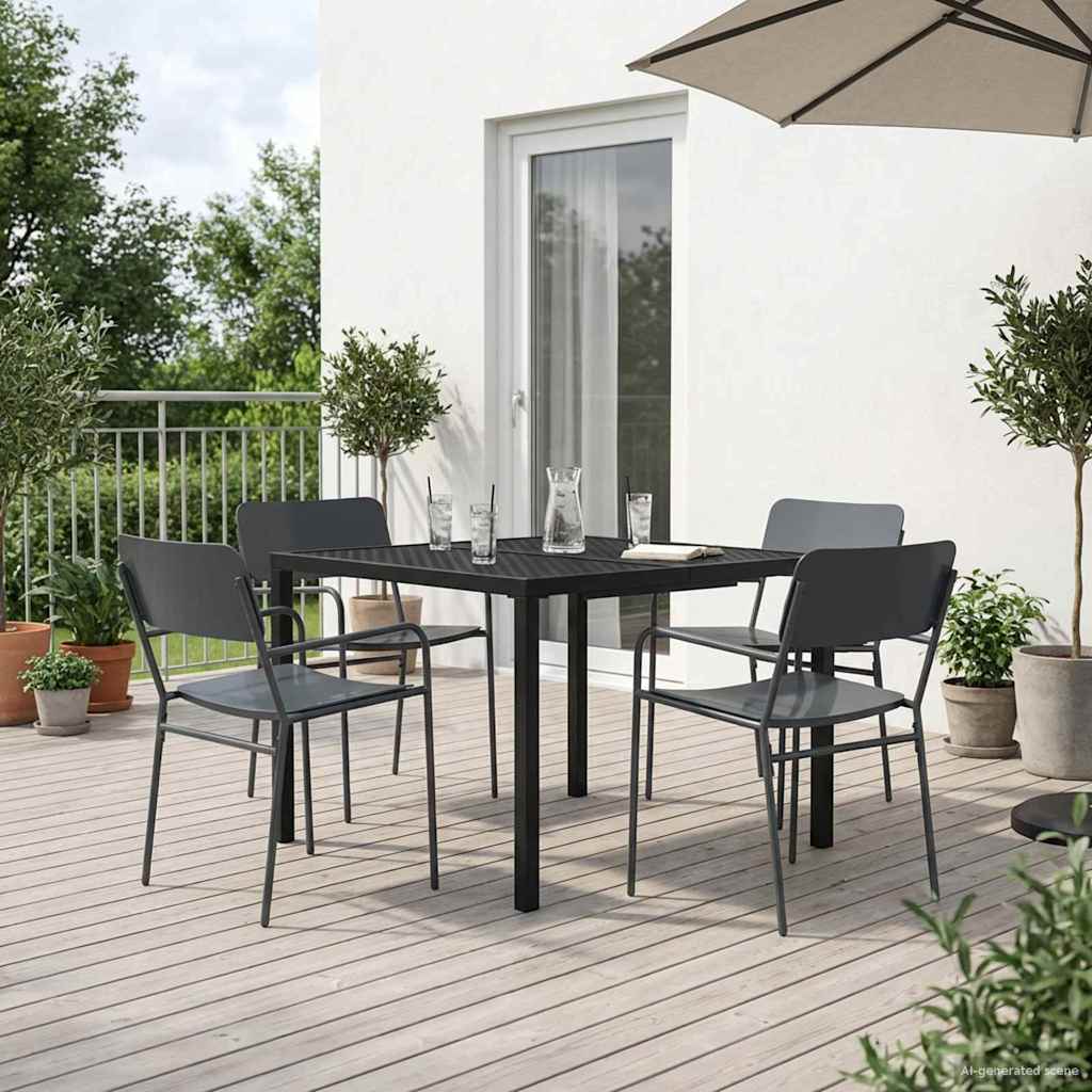 Buitenmeubelset 5 st Antracietkleurig Staal is nu te koop bij PeponiXL, paradijselijk wonen!